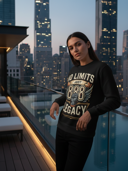No Limits, Just Legacy 888 Women's Sweatshirt – Manifest Abundance & Success with Angel Number 888 | I Love Me Vibe - I love me vibe