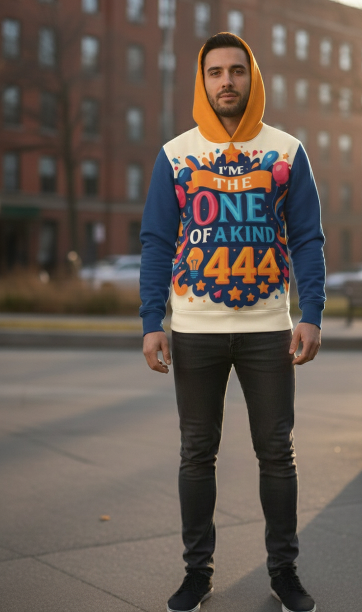 I’m the One of a Kind 444 Men's Hoodie – Angel Number Manifestation Hoodie | I Love Me Vibe