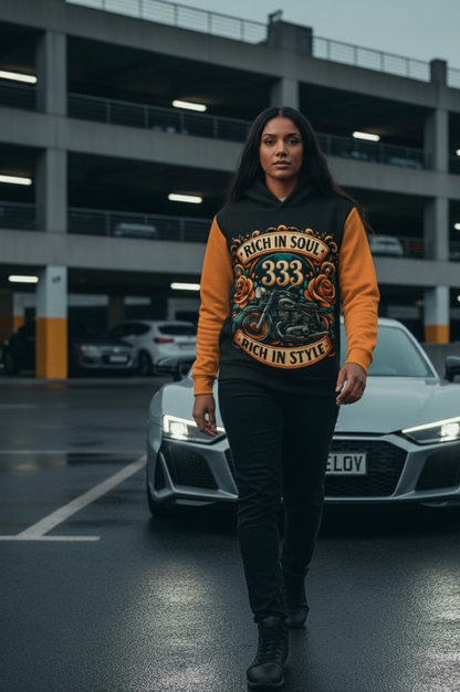 Rich in Soul, Rich in Style 333 Women's Hoodie - Empower Your Journey with Angel Number 333 | I Love Me Vibe