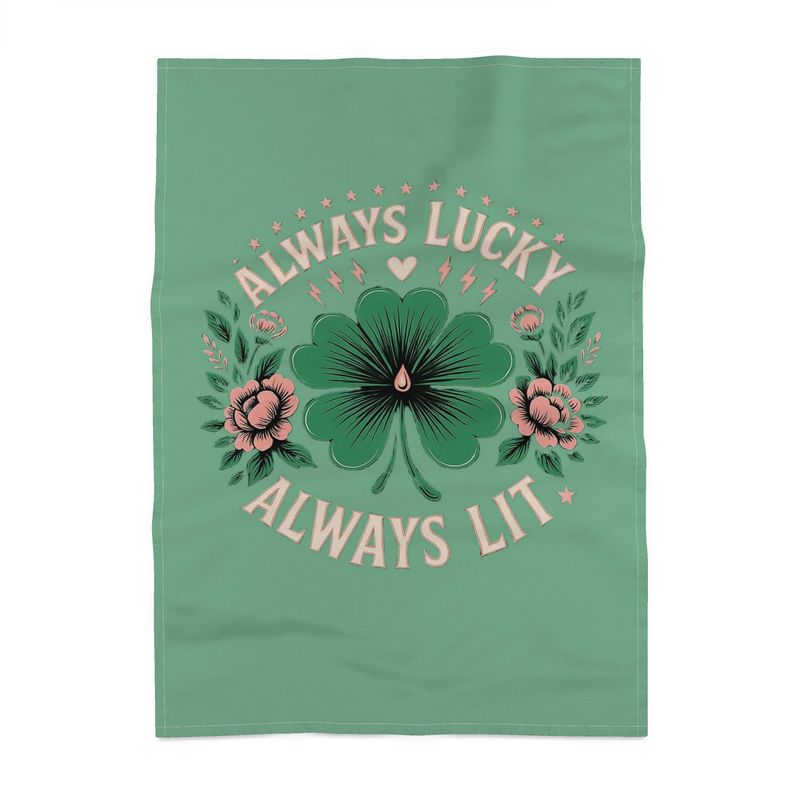 Always Lucky, Always Lit Tea Towel – High-Vibe Affirmation Homeware | I Love Me Vibe - I love me vibe