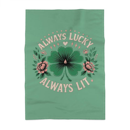 Always Lucky, Always Lit Tea Towel – High-Vibe Affirmation Homeware | I Love Me Vibe - I love me vibe