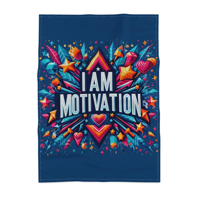I Am Motivation Tea Towel - High-Energy Affirmation Decor | I Love Me Vibe - I love me vibe