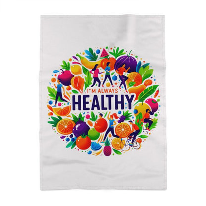 I’m Always Healthy Tea Towel – Wellness Mindset Affirmation Homeware | I Love Me Vibe - I love me vibe