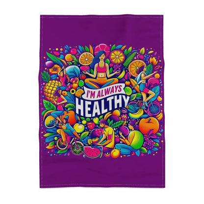 I’m Always Healthy Tea Towel – Wellness & Positive Mindset Affirmation Homeware | I Love Me Vibe - I love me vibe
