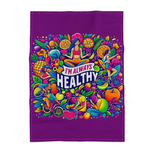I’m Always Healthy Tea Towel – Wellness & Positive Mindset Affirmation Homeware | I Love Me Vibe - I love me vibe