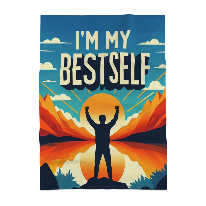 I’m My Best Self Tea Towel - Positive Affirmation Home Decor | I Love Me Vibe - I love me vibe