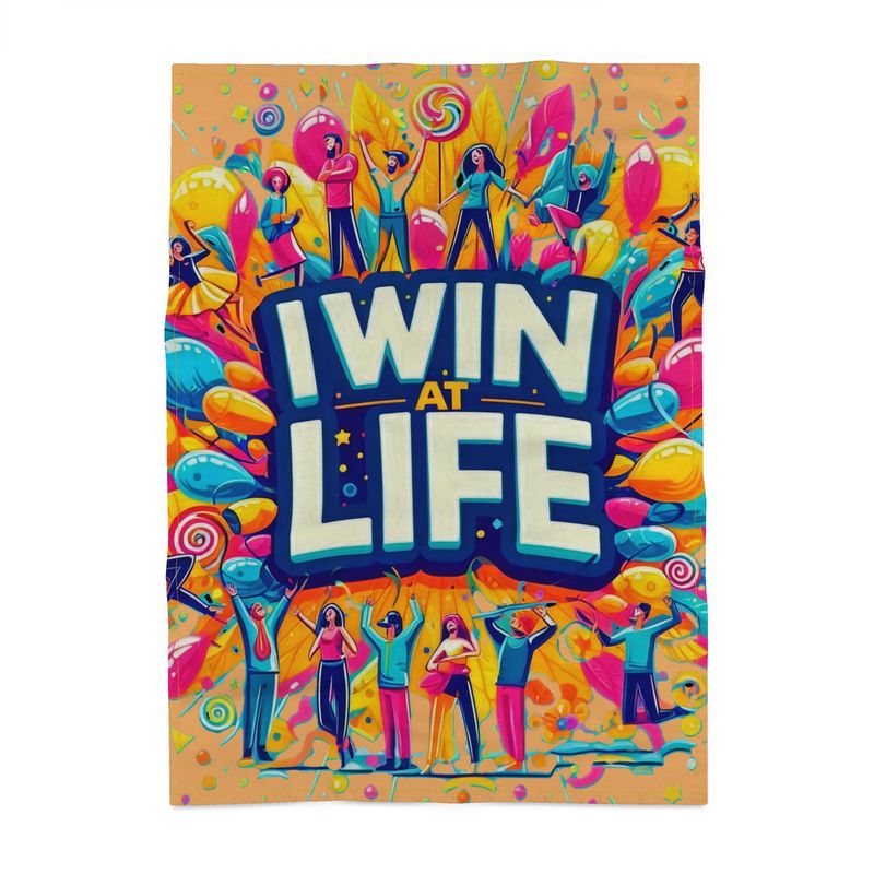 I Win at Life Tea Towel – Motivational Kitchen Decor | I Love Me Vibe - I love me vibe