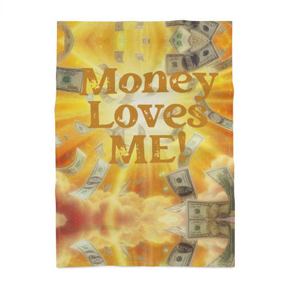 Money Loves Me Tea Towel - Abundance Affirmation Kitchen Décor | I Love Me Vibe - I love me vibe