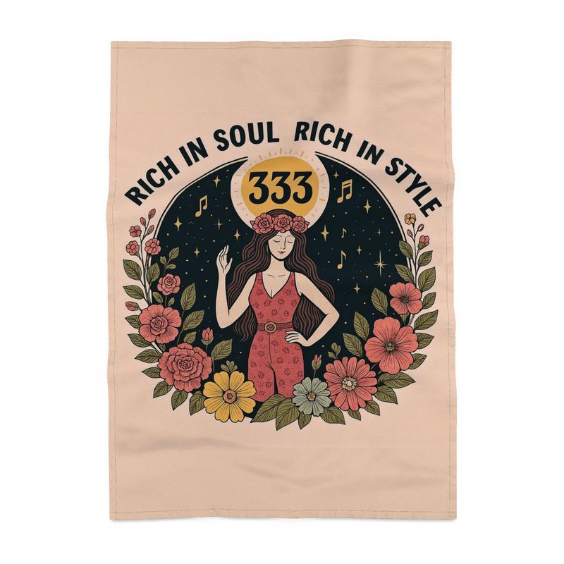 Rich in Soul, Rich in Style 333 Tea Towel - Spiritual Home Décor | I Love Me Vibe - I love me vibe