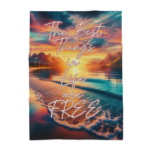 The Best Things in Life Are Free Tea Towel – Positive Kitchen Decor | I Love Me Vibe - I love me vibe