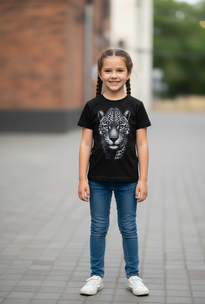 Walking Leopard Kids T-Shirt– Confidence, Courage & Purpose in Every Step | I Love Me Vibe - I love me vibe