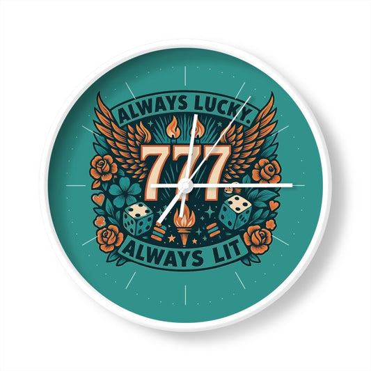 Always Lucky Always Lit 777 Wall Clock – Angel Number Good Fortune Decor | I Love Me Vibe - I love me vibe