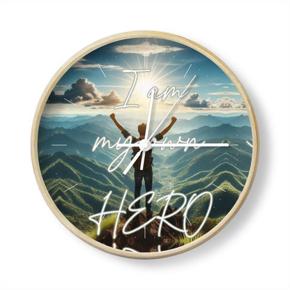 I Am My Own Hero Wall Clock – Self-Empowerment Affirmation Decor | I Love Me Vibe - I love me vibe