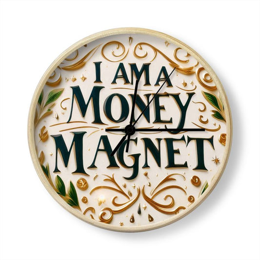 I’m a Money Magnet Wall Clock – Abundance & Prosperity Affirmation Home Decor| I Love Me Vibe - I love me vibe