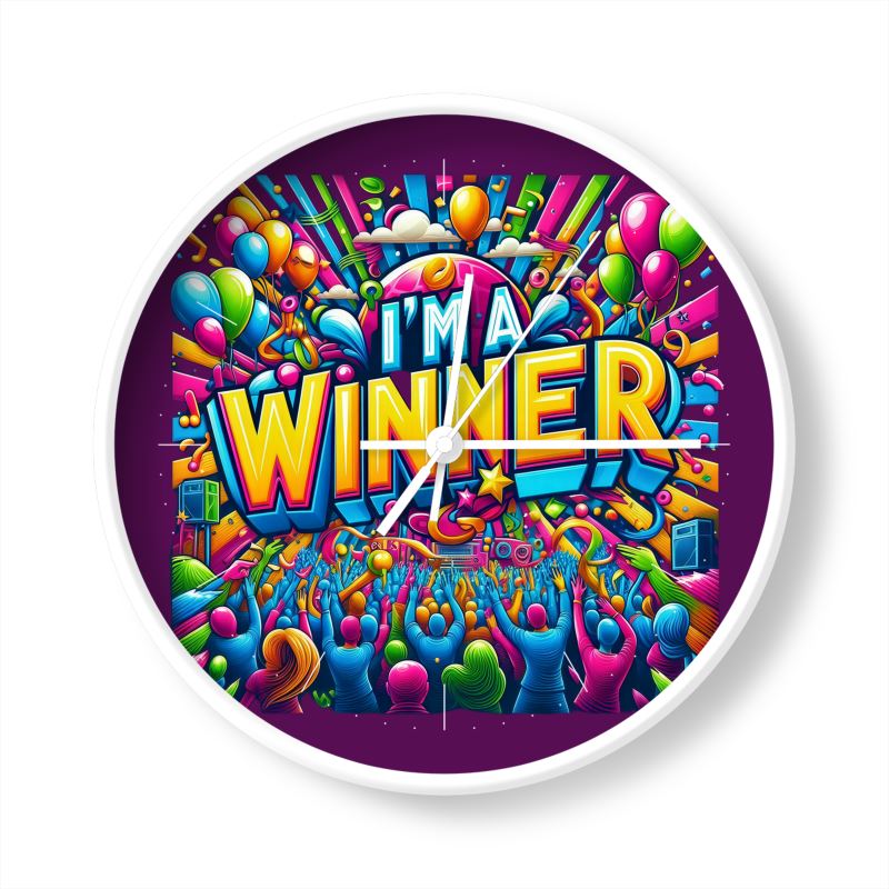 I’m a Winner Wall Clock - Success Affirmation Wall Clock | I Love Me Vibe - I love me vibe
