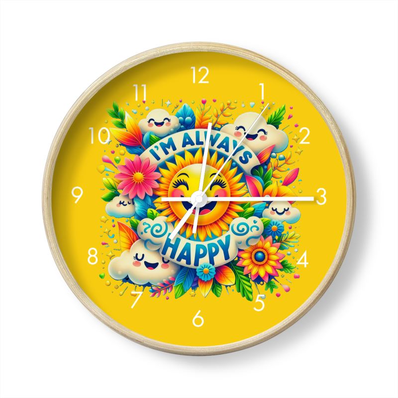 I’m Always Happy Wall Clock - Positive Affirmation Wall Clock | I Love Me Vibe - I love me vibe