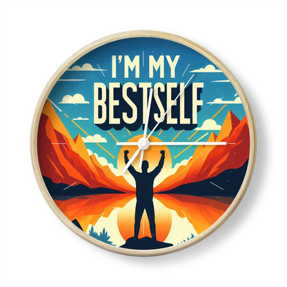 I’m My BestSelf Wall Clock – Self-Empowerment Affirmation Decor | I Love Me Vibe - I love me vibe