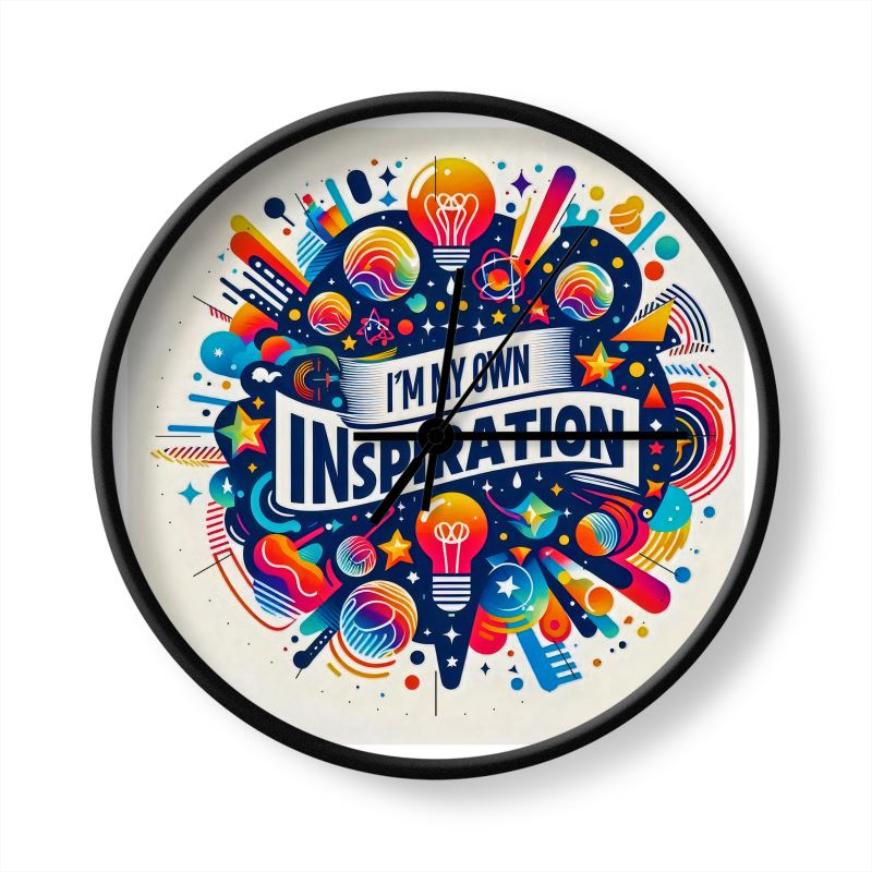 I’m My Own Inspiration Wall Clock – Self-Empowerment Affirmation Decor | I Love Me Vibe - I love me vibe