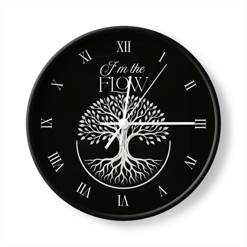 I’m the Flow Wall Clock – Ease & Alignment Affirmation Home Decor | I Love Me Vibe - I love me vibe