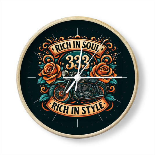 Rich in Soul, Rich in Style 333 Wall Clock –  Confidence Affirmation | I Love Me Vibe - I love me vibe