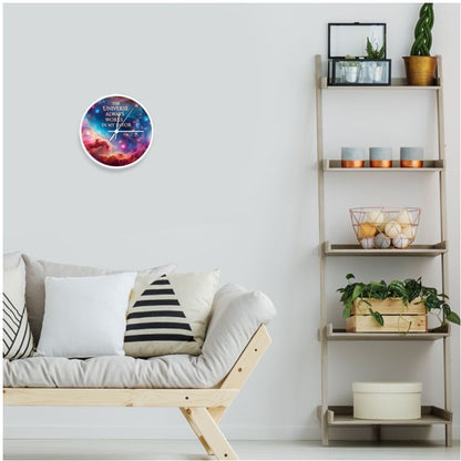 The Universe Always Work in My Favour Wall Clock – Manifestation & Abundance Affirmation Decor | I Love Me Vibe - I love me vibe