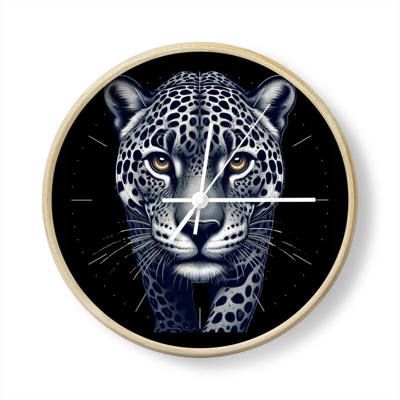 Walking Leopard Wall Clock – Strength & Confidence Affirmation Decor | I Love Me Vibe - I love me vibe