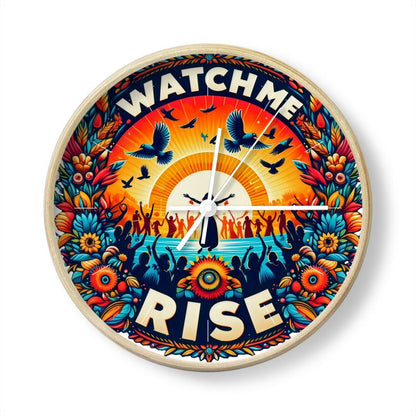 Watch Me Rise Wall Clock – Empowerment & Success Affirmation Decor | I Love Me Vibe - I love me vibe
