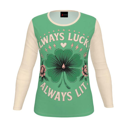 I’m Always Lucky Women’s Long Sleeve Shirt - Lucky Girl Syndrome Affirmation Top | I Love Me Vibe - I love me vibe