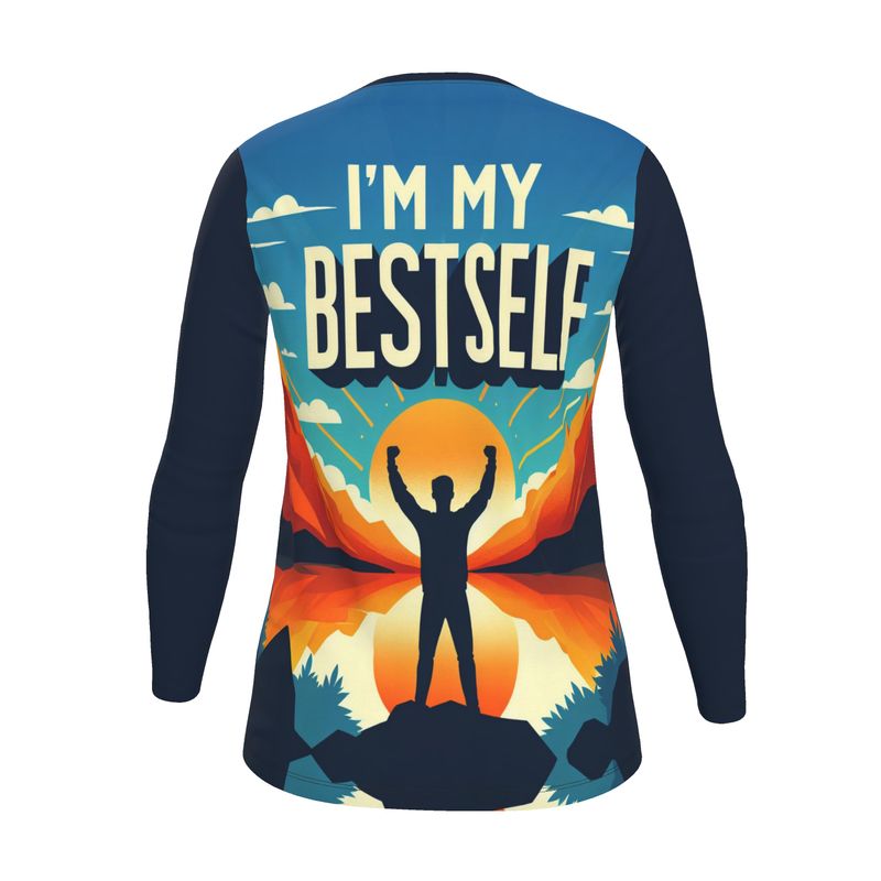 I’m My Best Self Women’s Long Sleeve Shirt - Self-Love & Mindset Affirmation Apparel | I Love Me Vibe - I love me vibe