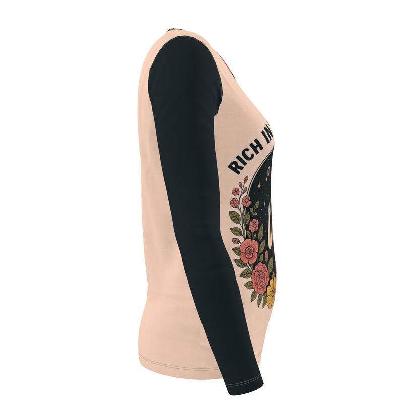 Rich in Soul, Rich in Style 333 Long Sleeve Shirt - Angel Number Affirmation Apparel & Empowerment Fashion | I Love Me Vibe - I love me vibe