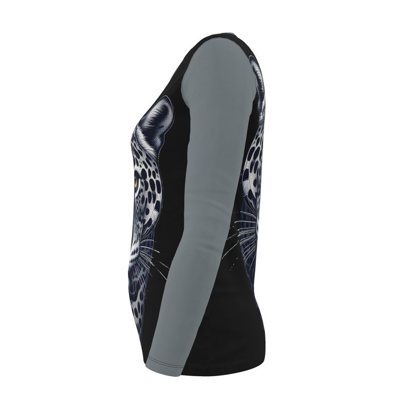 Walking Leopard Women’s Long Sleeve Shirt – Confidence & Power Affirmation Top | I Love Me Vibe - I love me vibe