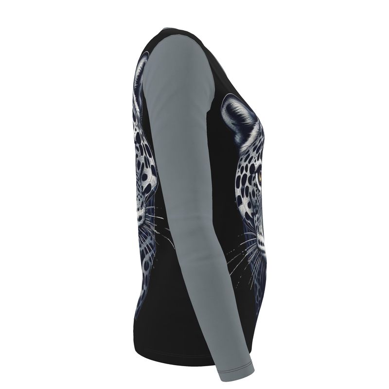 Walking Leopard Women’s Long Sleeve Shirt – Confidence & Power Affirmation Top | I Love Me Vibe - I love me vibe