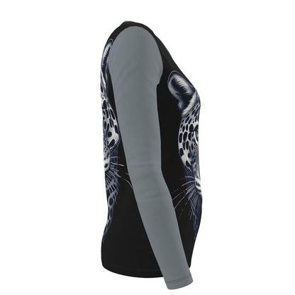 Walking Leopard Women’s Long Sleeve Shirt – Confidence & Power Affirmation Top | I Love Me Vibe - I love me vibe