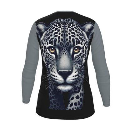 Walking Leopard Women’s Long Sleeve Shirt – Confidence & Power Affirmation Top | I Love Me Vibe - I love me vibe
