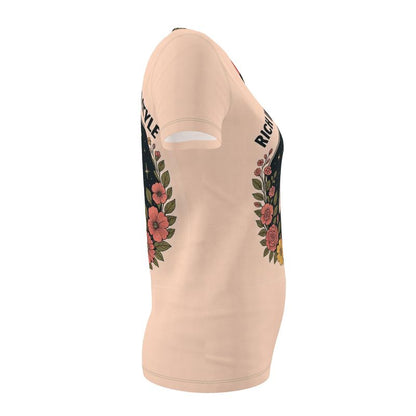 Women's I Love Me Vibe T-Shirt featuring "Rich in Soul, Rich in Style 333" angelic number affirmation, casual fit, recycled poly jersey.